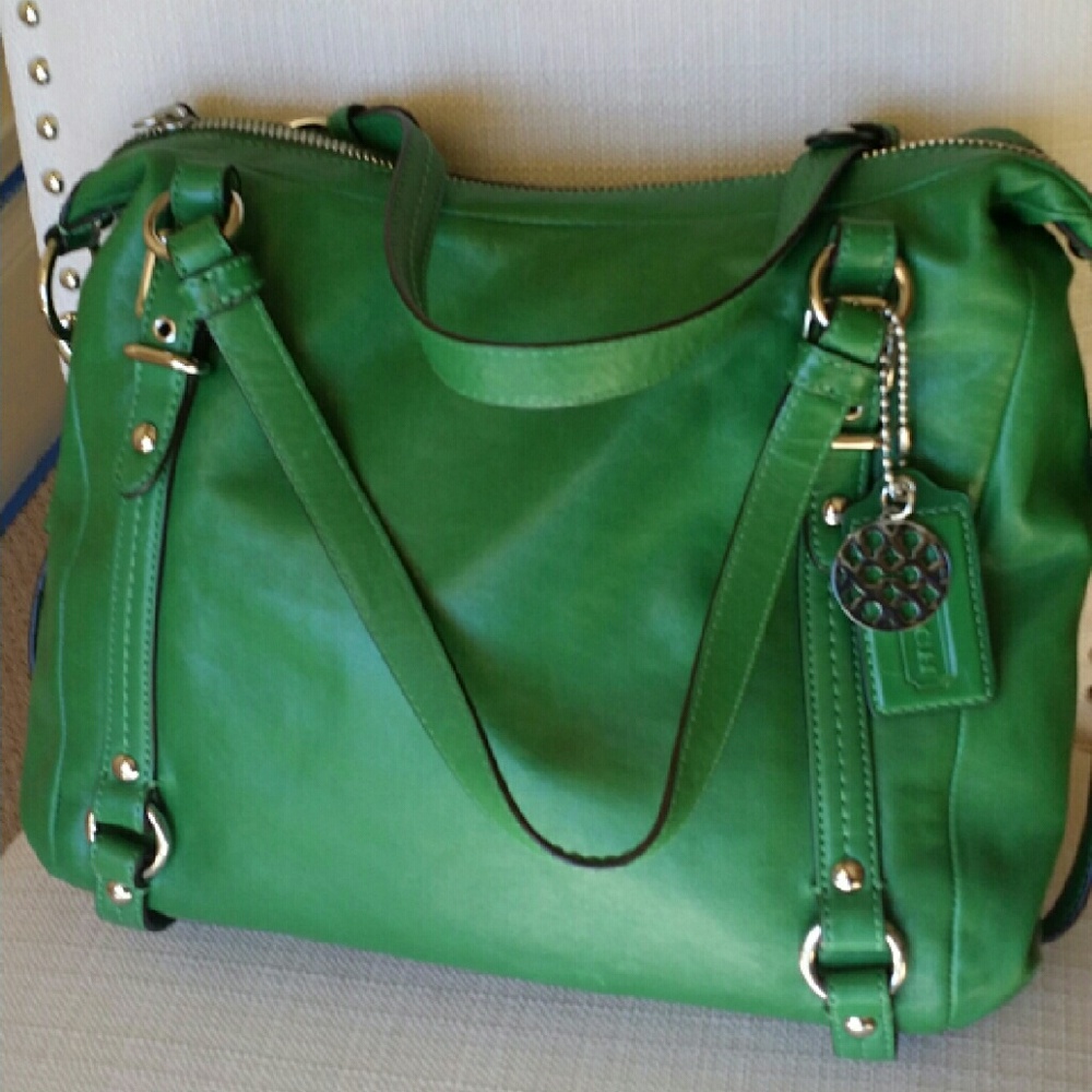 Coach Green Leather Crossbody Bag